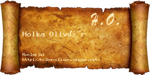 Holka Olivér névjegykártya