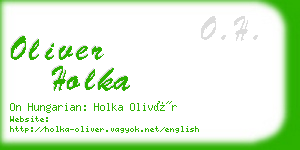 oliver holka business card